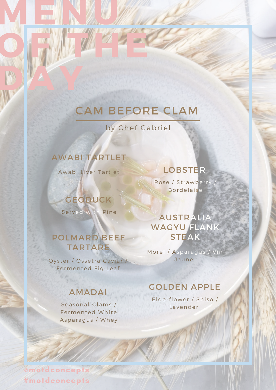 Cam before Clam by Chef Gabriel Chung (4th Sept, 2021)